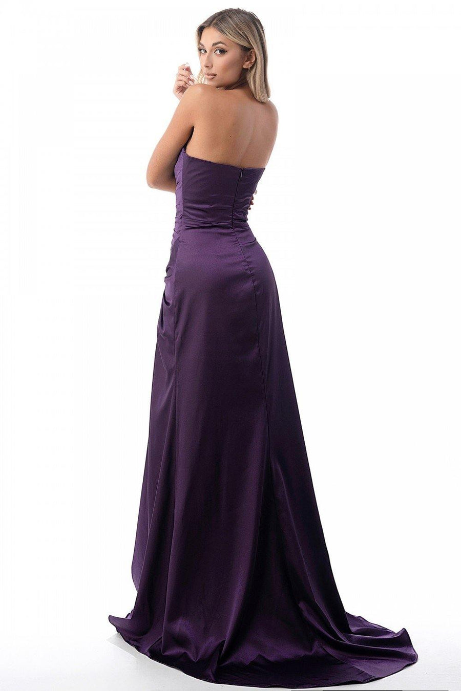 Long Strapless Formal Dress Bridesmaid - The Dress Outlet