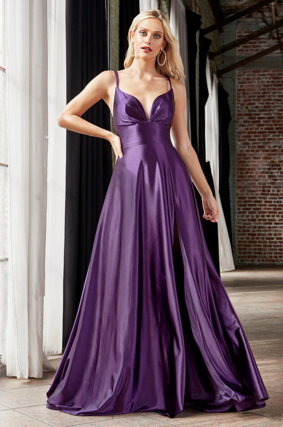 Bridesmaids Long Formal Evening Prom Dress Eggplant