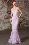 Long Formal Fitted Sequin Evening Prom Dress - The Dress Outlet Cinderella Divine