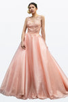 Long Sleeveless Prom Dress A-Line Evening Gown - The Dress Outlet Cinderella Divine