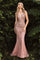 Sparkling Long Formal Prom Dress Rose Gold