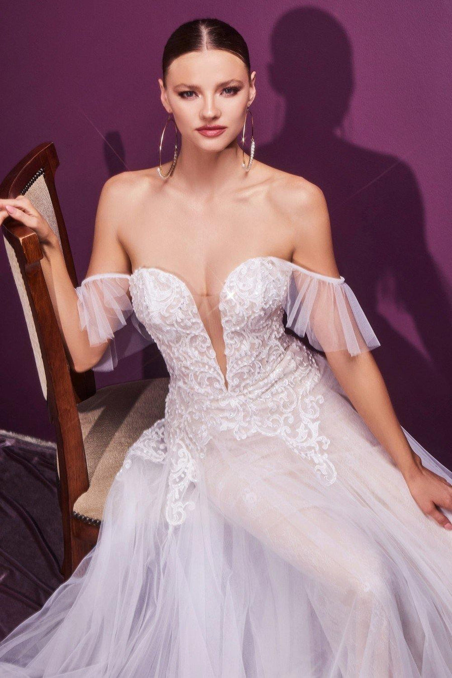 Strapless Long Bridal Gown - The Dress Outlet