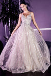 Long Sparkling Evening Gown Prom Platinum