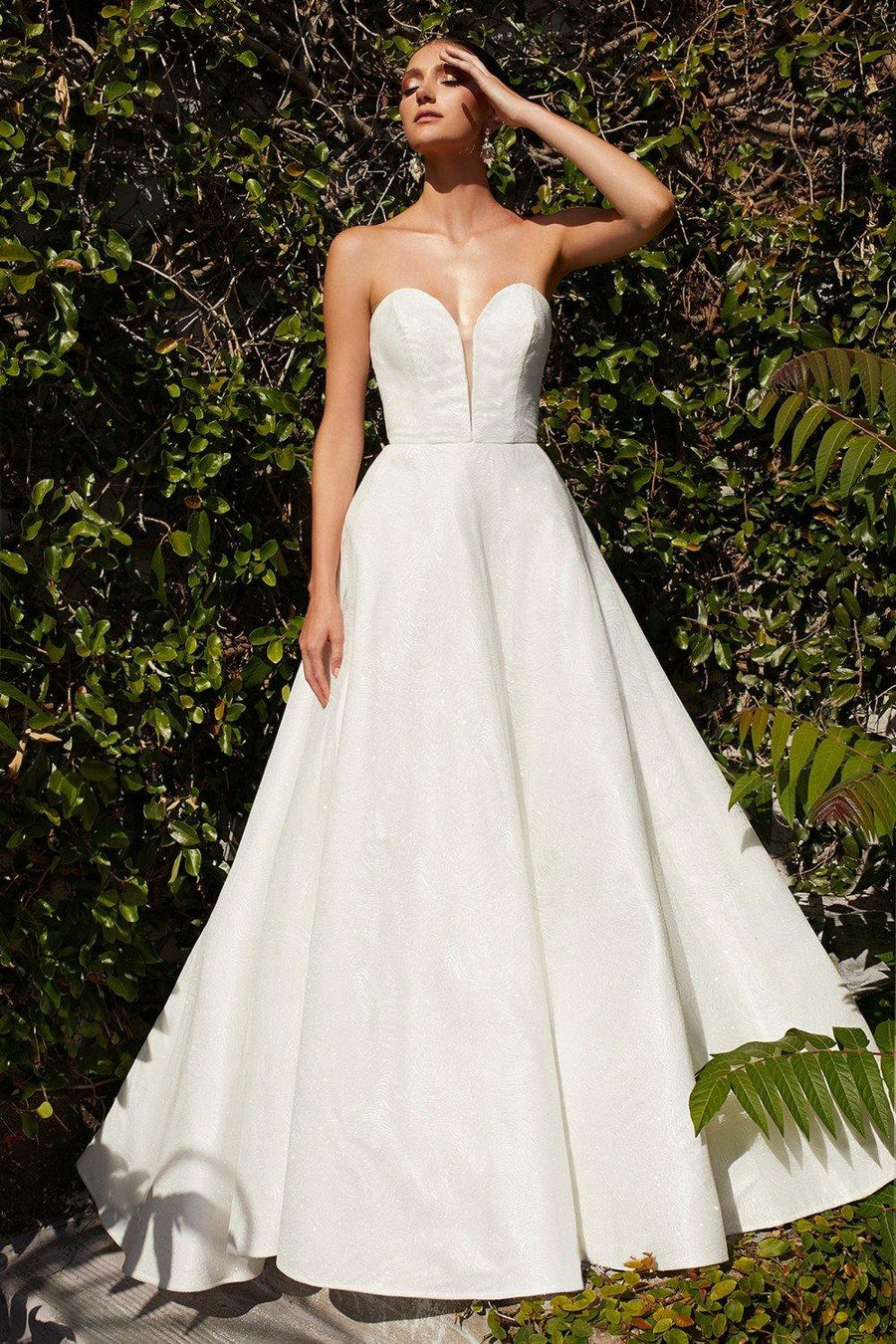 Strapless Long Bridal Wedding Dress Plus Size - The Dress Outlet