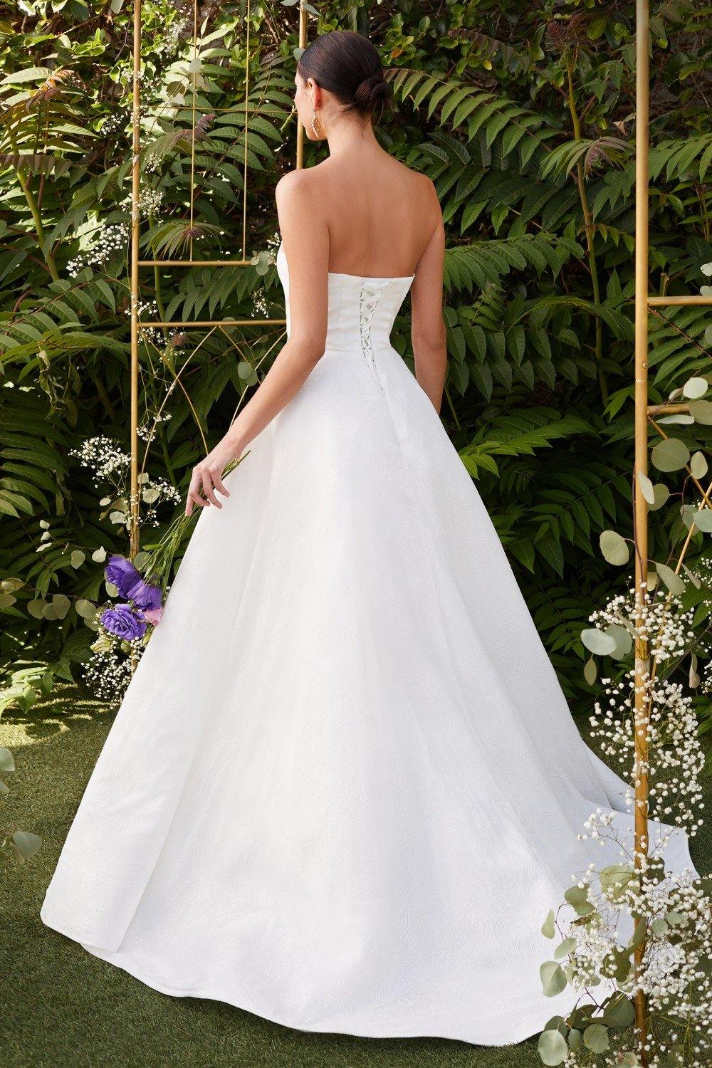 Strapless Long Bridal Wedding Dress Plus Size - The Dress Outlet