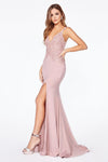 Long Fitted Formal Dress Sexy Prom Gown - The Dress Outlet Cinderella Divine