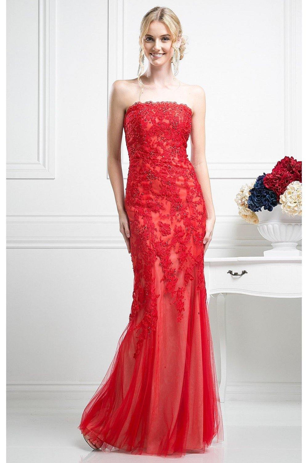 Prom Long Fitted Dress - The Dress Outlet