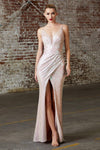 Prom Long Formal Spaghetti Straps Evening Gown - The Dress Outlet Cinderella Divine