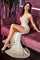 Prom Long Fitted Spaghetti Strap Evening Gown Platinum