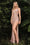 Prom Long Formal Spaghetti Strap Evening Gown Rose Gold