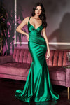 Long Fitted Prom Dress Emerald