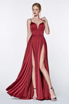 Long Sexy Satin Long Gown Prom Dress - The Dress Outlet Cinderella Divine