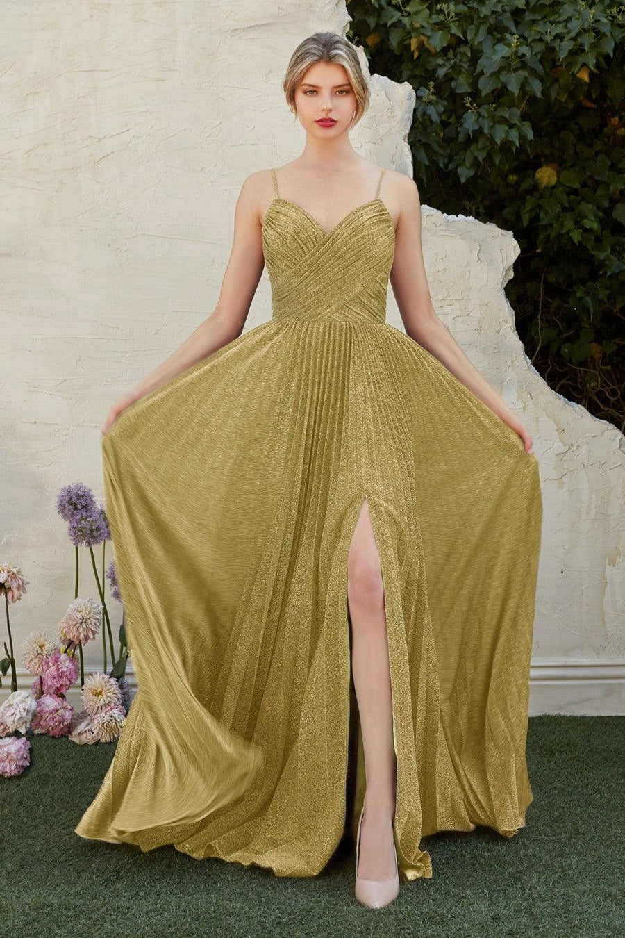 Sexy Long Prom Dress with High Slit - The Dress Outlet Cinderella Divine