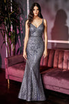 Long Prom Formal Sleeveless Fitted Glitter Dress - The Dress Outlet