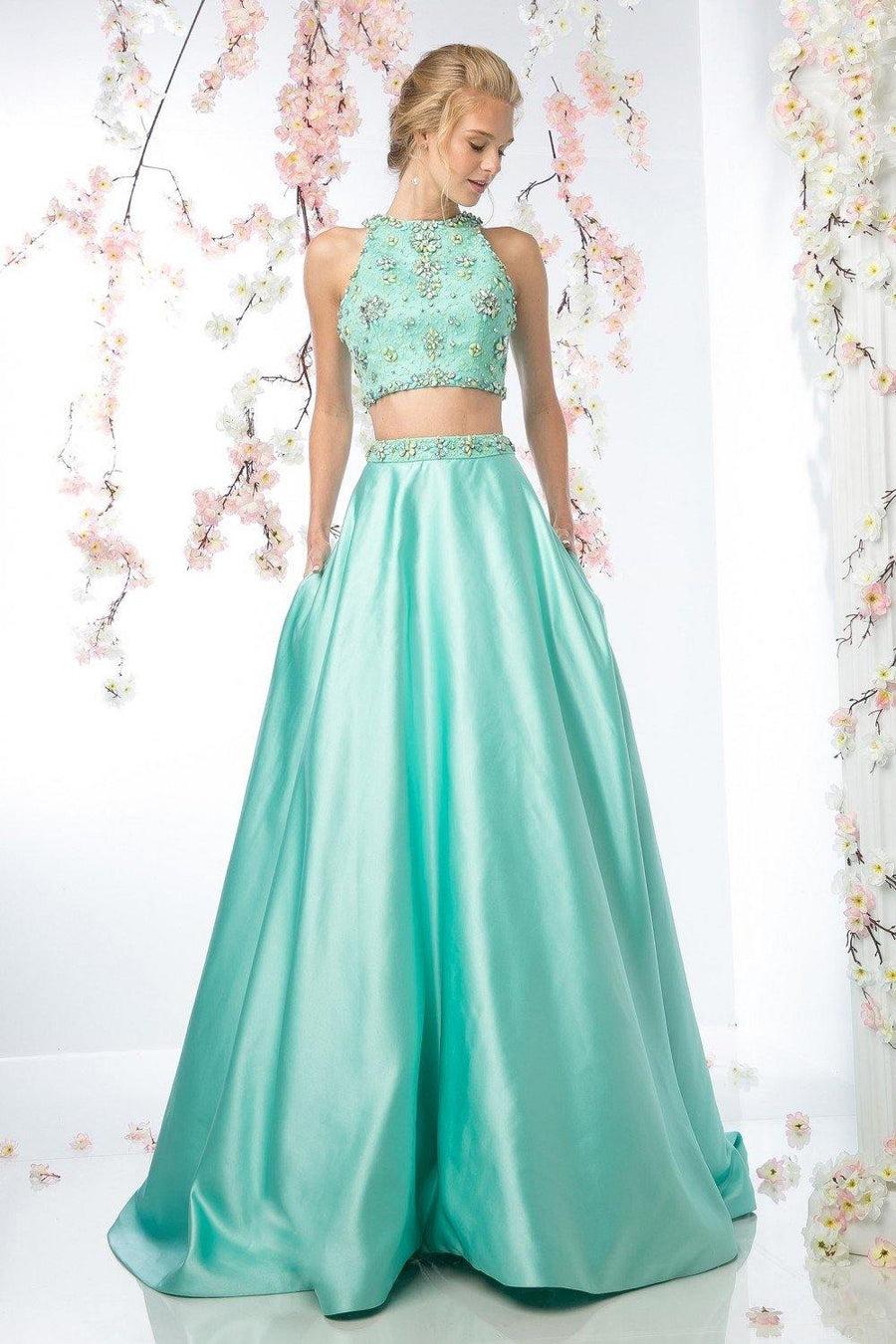 Two Piece Sexy Prom Dress - The Dress Outlet