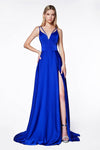 Long Plus Size High Slit Gown Prom Dress - The Dress Outlet Cinderella Divine