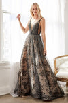 Long Formal Spaghetti Strap Lace Prom Dress - The Dress Outlet Cinderella Divine