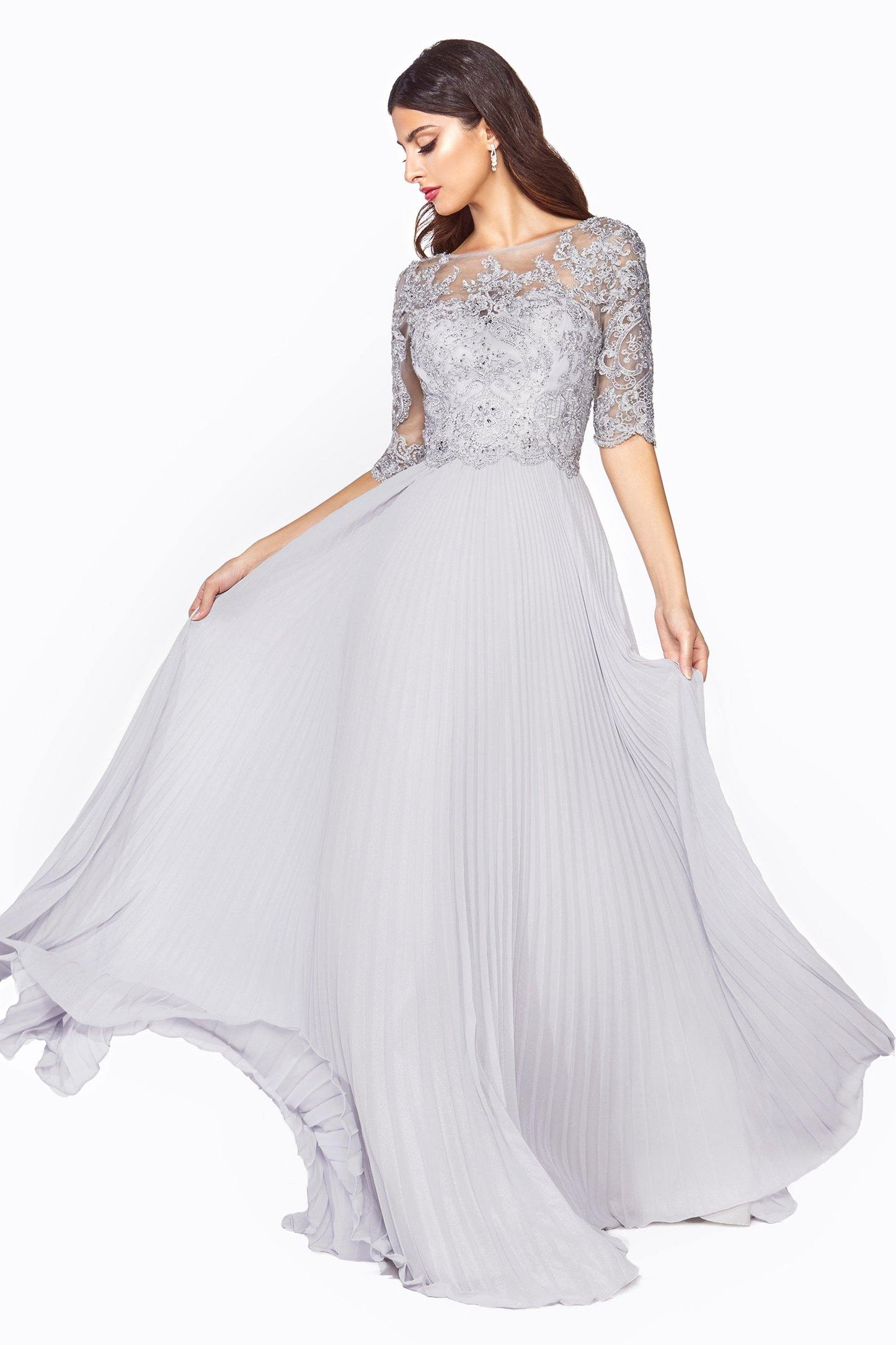 Long Formal Mother of the Bride Chiffon Dress - The Dress Outlet Cinderella Divine