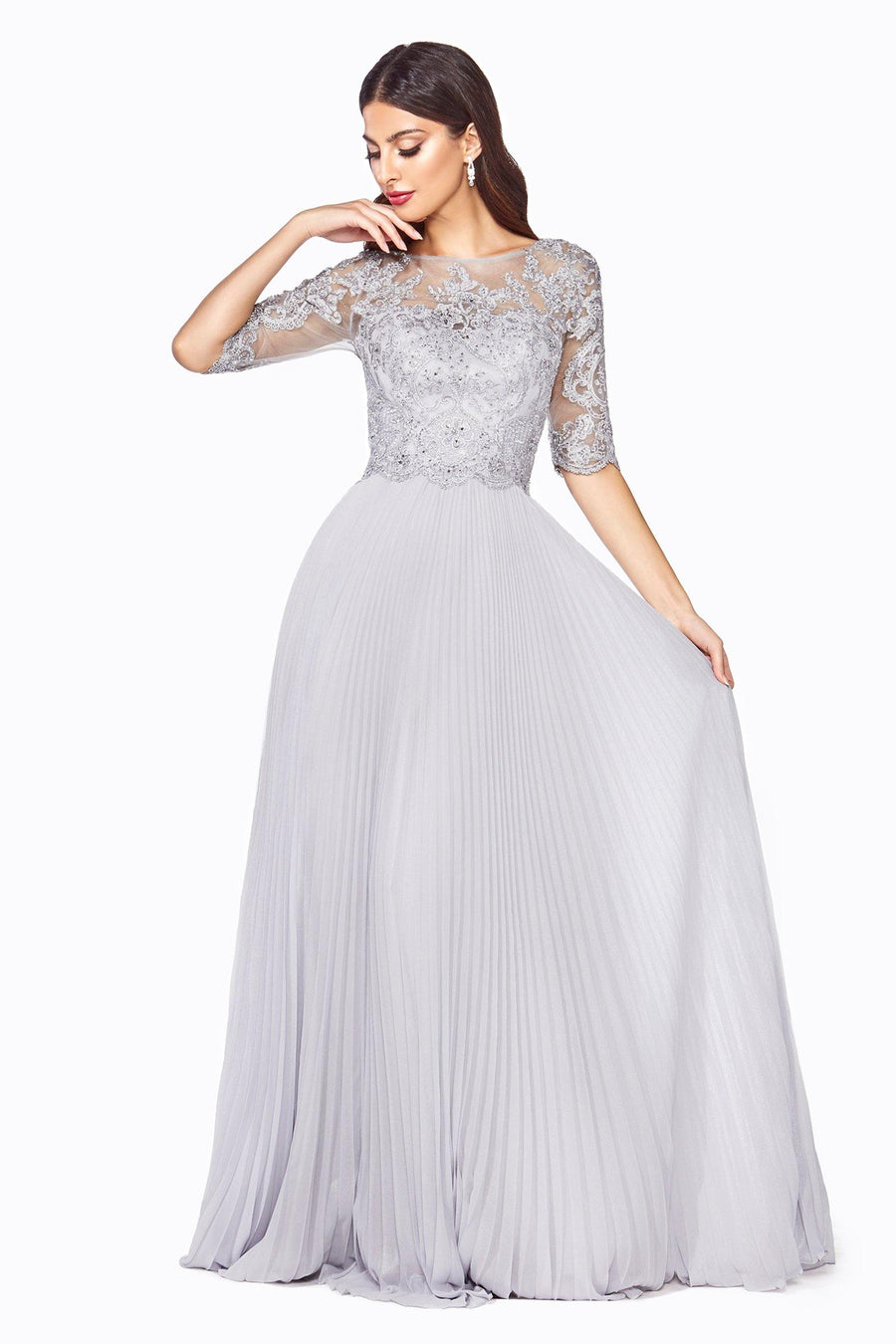 Long Formal Mother of the Bride Chiffon Dress - The Dress Outlet Cinderella Divine