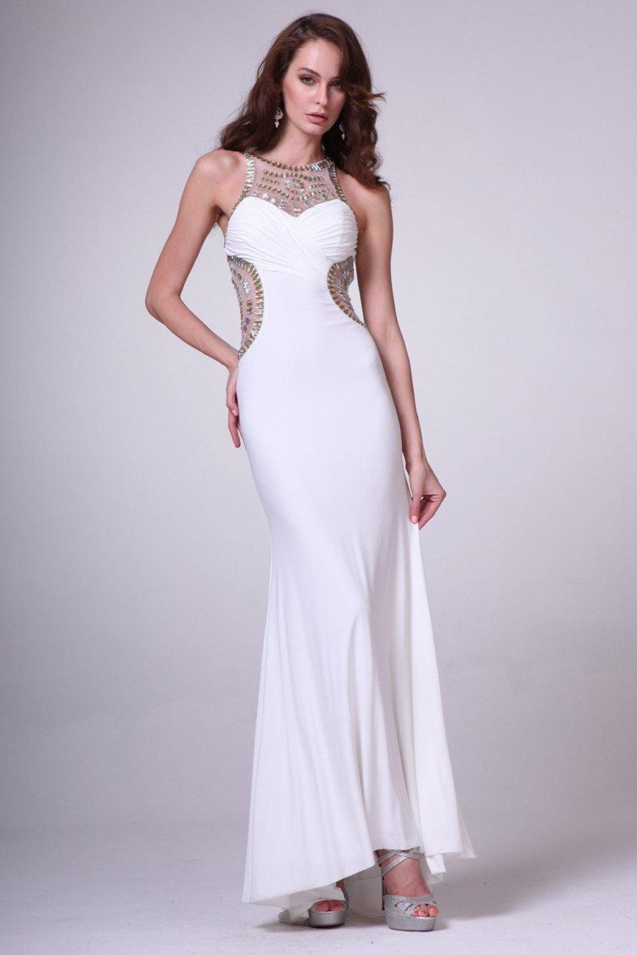 Long Fitted Wedding Dress - The Dress Outlet