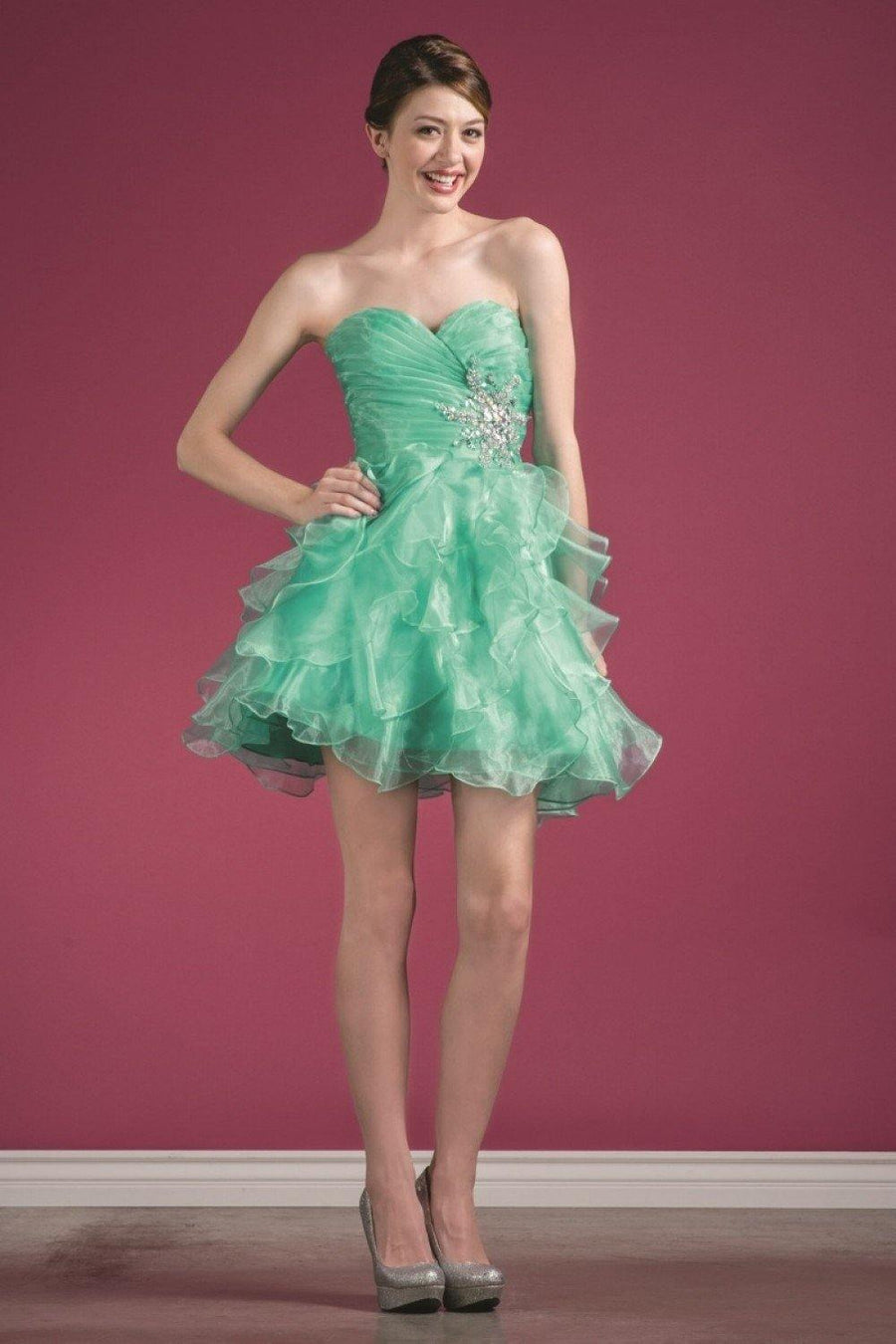 Short Strapless Homecoming Dress - The Dress Outlet Cinderella Divine