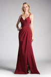 Long High Slit Open Back Formal Prom Dress - The Dress Outlet Cinderella Divine