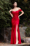 Long Fitted Evening Prom Dress Red