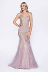 Prom Long Formal Lace Applique Mermaid Dress - The Dress Outlet Cinderella Divine