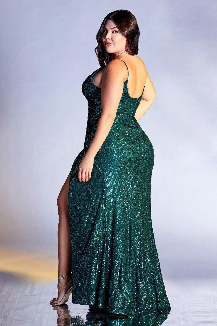 Sexy Plus Size Long Fitted Prom Dress - The Dress Outlet