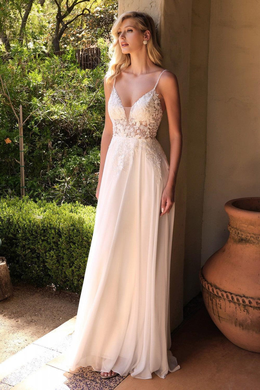 Long Sexy Wedding Bridal Dress - The Dress Outlet