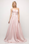 Long Ball Gown Strapless Pointed Prom Dress - The Dress Outlet Cinderella Divine