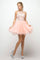 Short Prom Halter Lace Bodice Homecoming Dress - The Dress Outlet Cinderella Divine