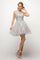 Short Prom Halter Lace Bodice Homecoming Dress - The Dress Outlet Cinderella Divine