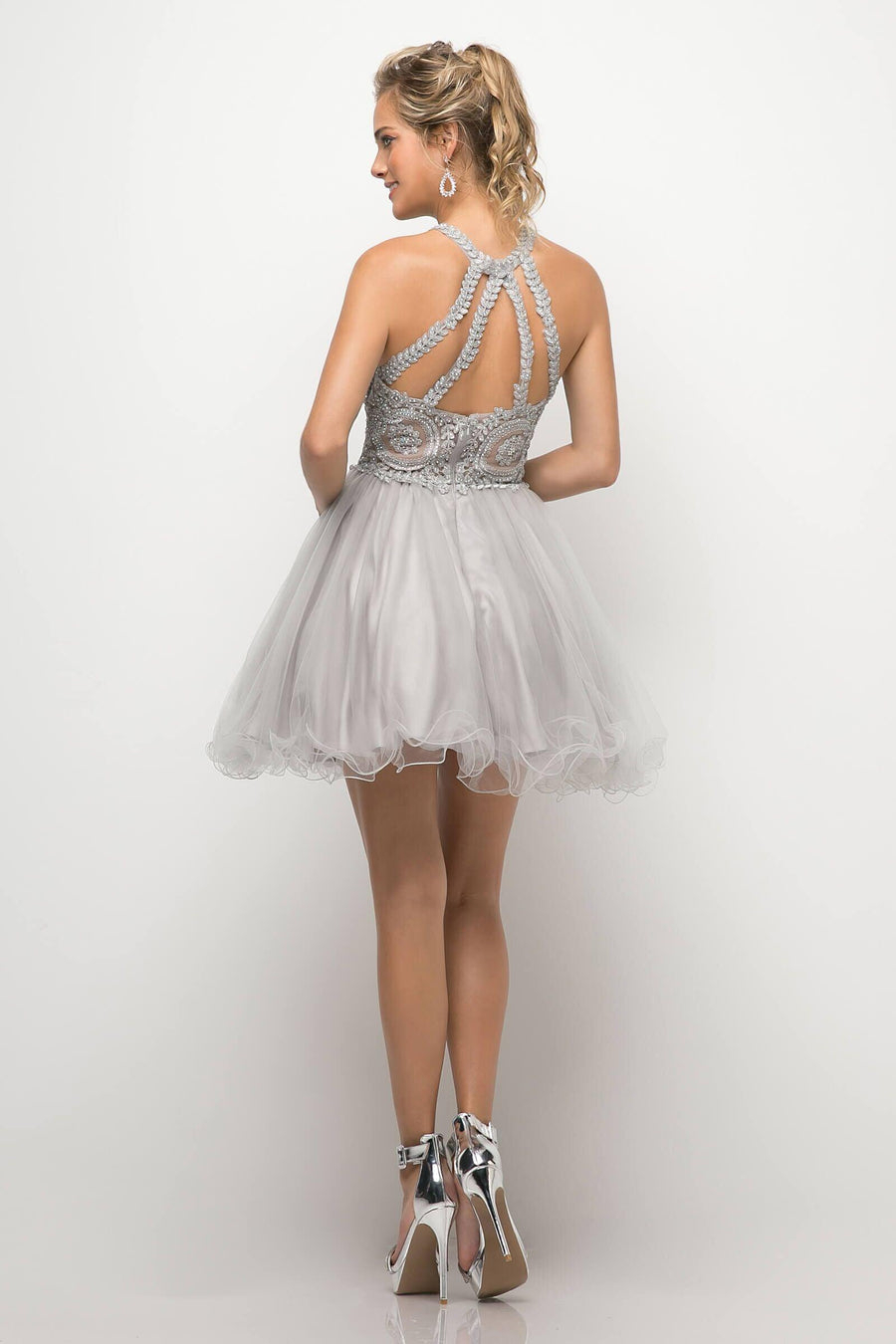 Silver S Cinderella Divine UJ0119 Short Sleeveless Homecoming Dress Sale