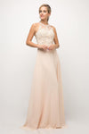 Open Back Chiffon Formal Halter Prom Gown - The Dress Outlet Cinderella Divine