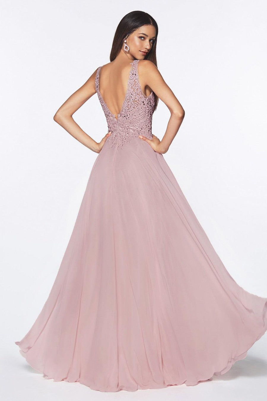 Sleeveless Long Prom Dress Evening Gown - The Dress Outlet Cinderella Divine