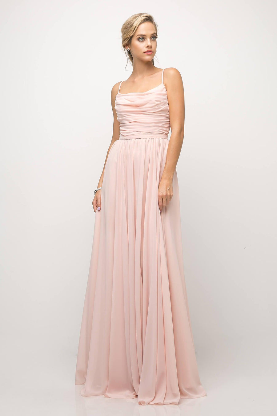 Long Formal Sleeveless Chiffon Prom Gown - The Dress Outlet Cinderella Divine