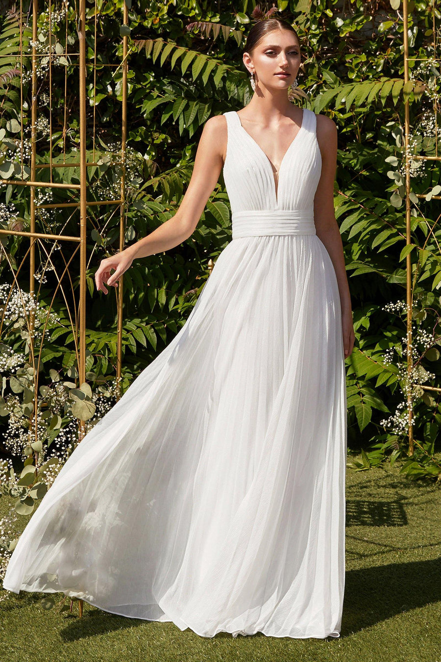 Long White Wedding Dress - The Dress Outlet