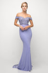 Off Shoulder Prom Dress Formal Gown - The Dress Outlet Cinderella Divine