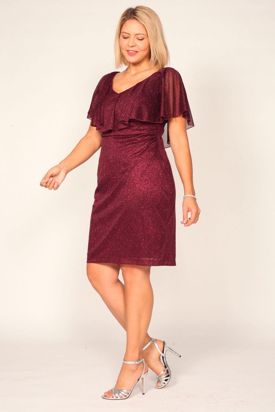 Connected Apparel Formal Short Cocktail Dress - The Dress Outlet