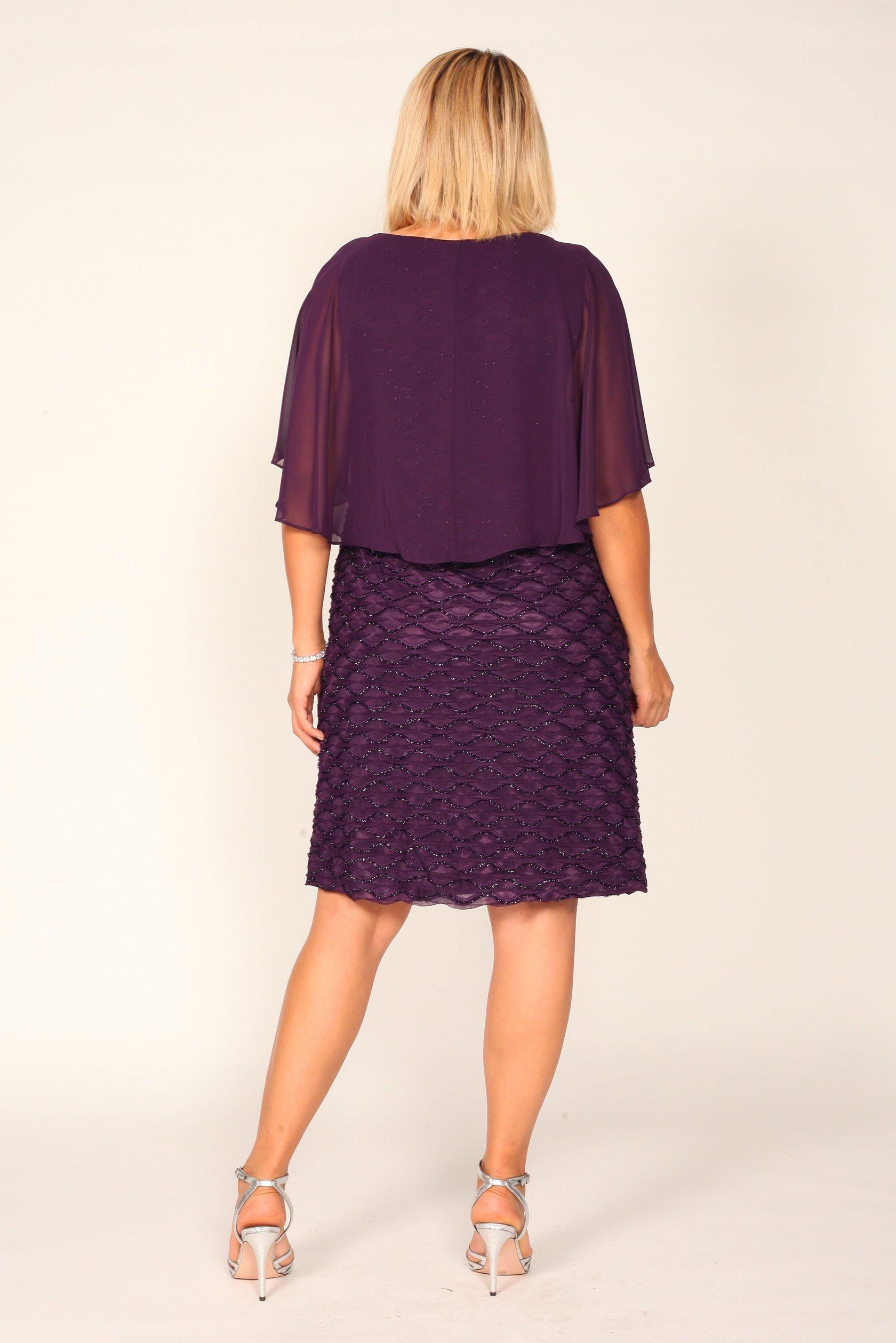 Aubergine Connected Apparel Mother of the Bride Short Dress for $39.99 ...