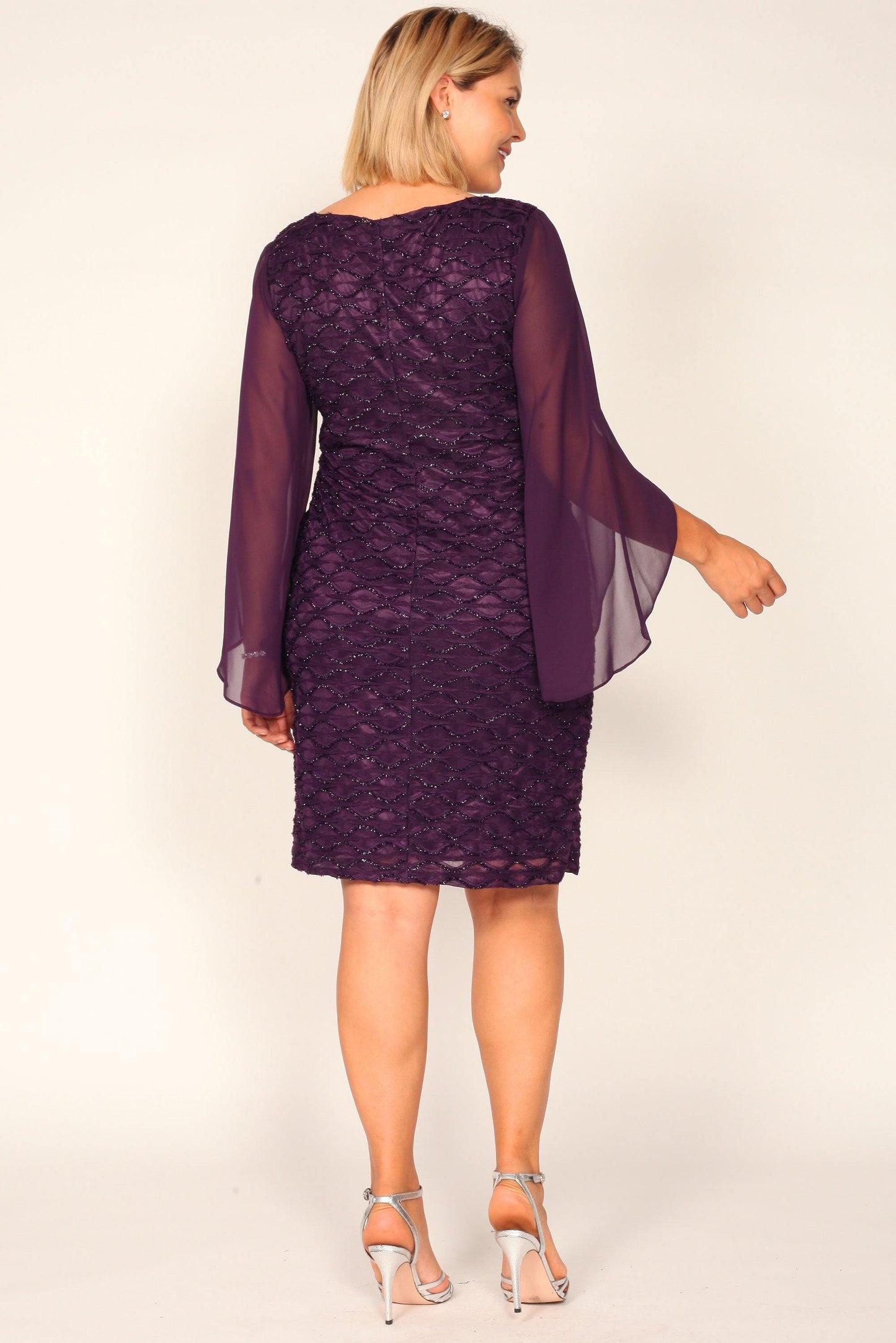 Connected Apparel Short Fitted Cocktail Dress - The Dress Outlet