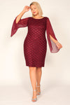 Connected Apparel Short Fitted Cocktail Dress - The Dress Outlet