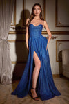 Cinderella Divine CD252C Spaghetti Strap Prom Dress