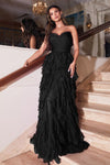 Prom Dresses Ruffled Long Prom Dress Black