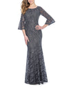 Decode 1.8 Bell Sleeve Long Formal Lace Dress Plus Size - The Dress Outlet Decode 1.8