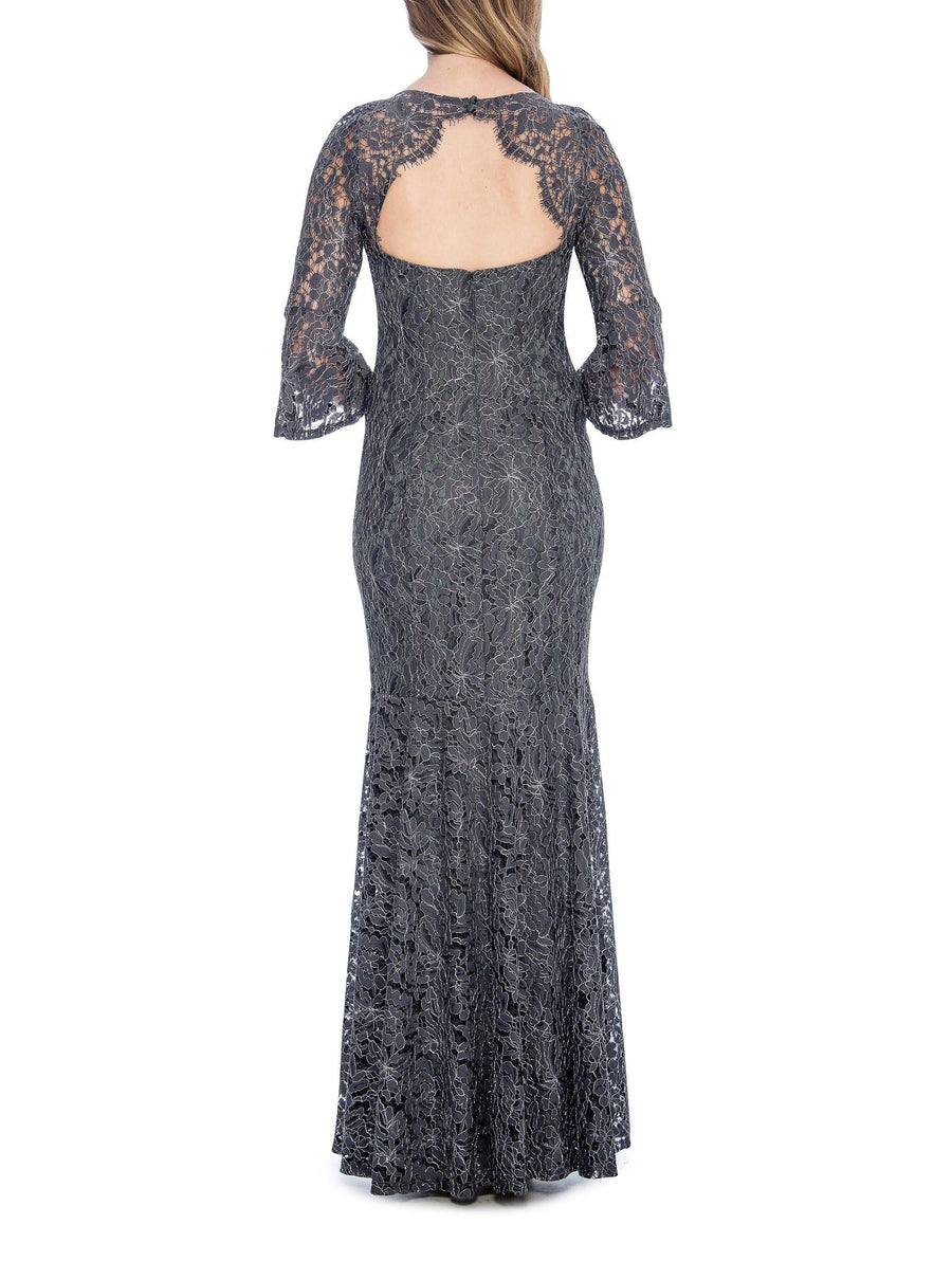 Decode 1.8 Bell Sleeve Long Formal Lace Dress Plus Size - The Dress Outlet Decode 1.8