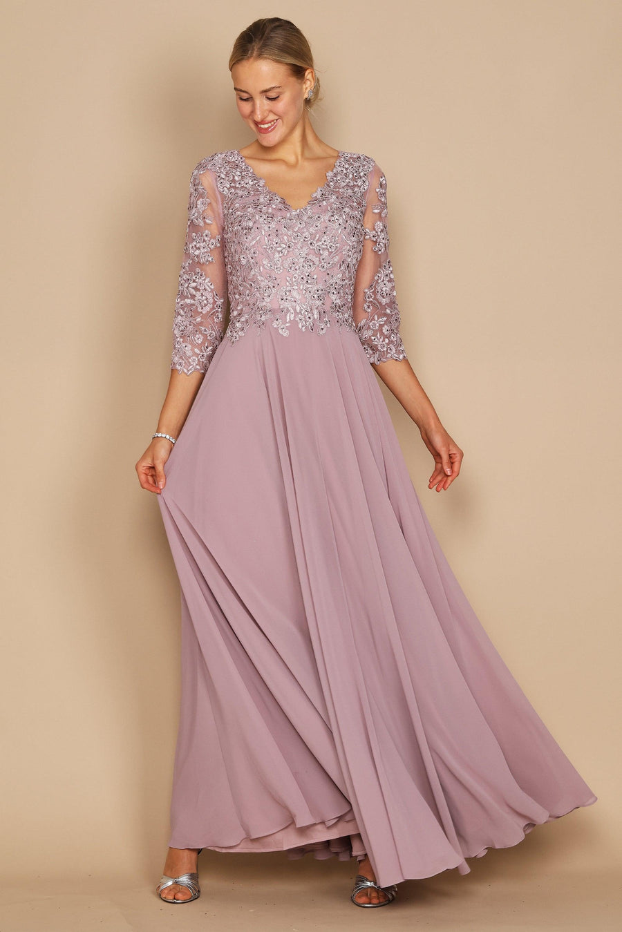 Formal Dresses Long Formal Mother of the Bride Dress Mauve