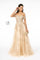 Embellished Glitter Mesh Long Prom Dress - The Dress Outlet Elizabeth K