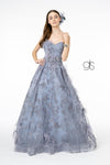 Embroidered Prom Long Dress - The Dress Outlet Elizabeth K